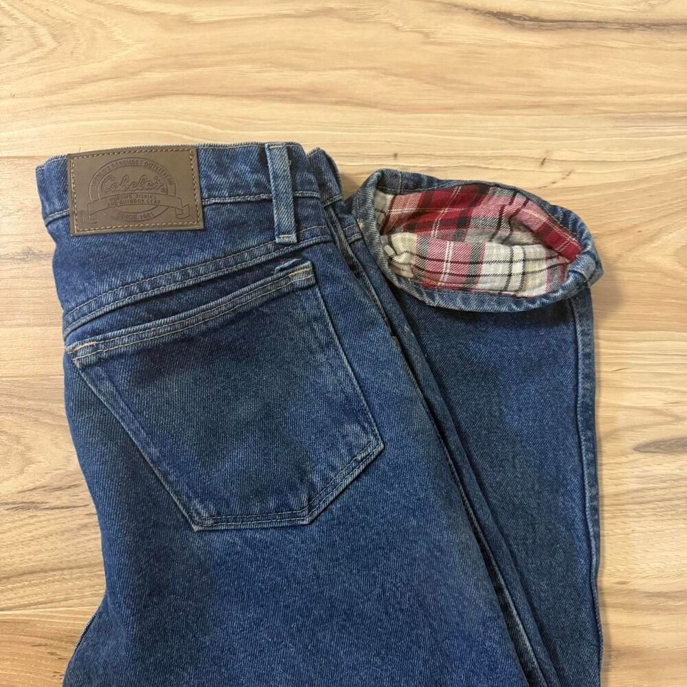 Vintage 90s Cabela’s Lined Denim Jeans Hunting camping outdoors Size 30x30